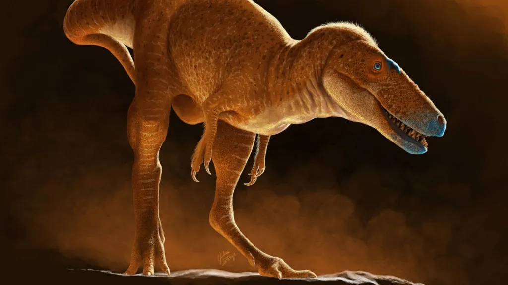 An artist's impression of the newly-discovered dinosaur
